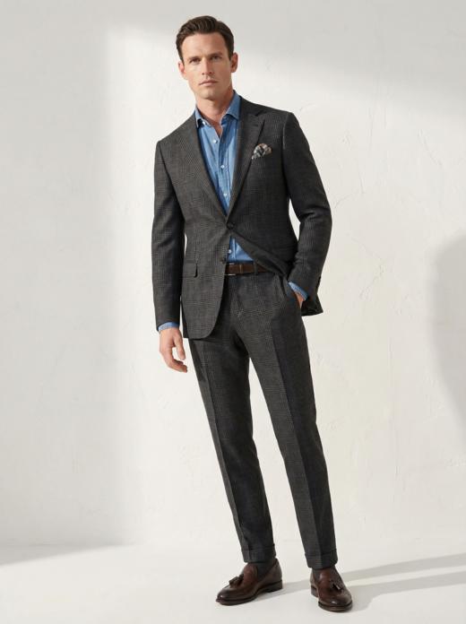 「86款可选」Scabal Eton 伊顿 Super 130's 澳洲美丽诺羊毛全麻衬套装 商品图2