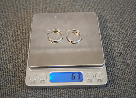 Adornmonde原版订单纯银镀铂金耳圈 商品图4