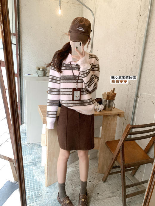 <曾小咸推荐>2.3现货秒杀 ！微信超特价！条纹POLO领针织毛衣 日常169.99 立减80 秒杀89.99！！ 商品图5