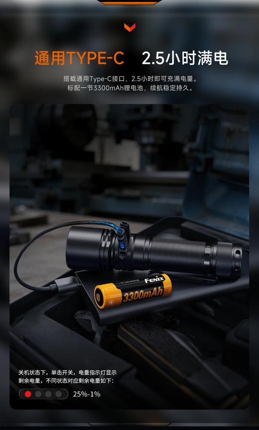 Fenix菲尼克斯C5 PRO手电筒强光远射磁吸工作灯2000流明 商品图8