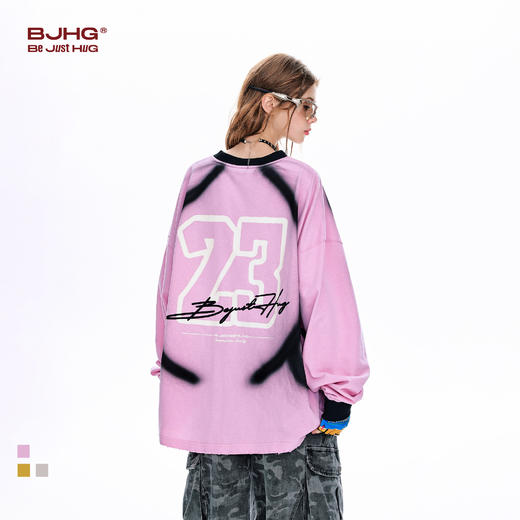 BJHG不计后果赛车风卫衣男款春美式圆领情侣运动长袖T恤打底衫女 商品图2