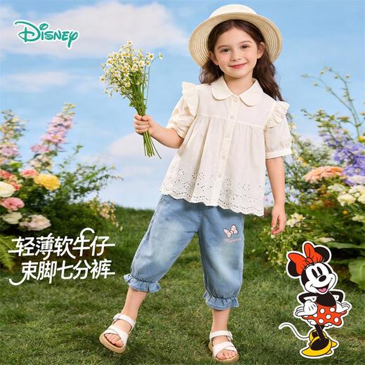 迪士尼女童牛仔七分裤XD2EK008 商品图2