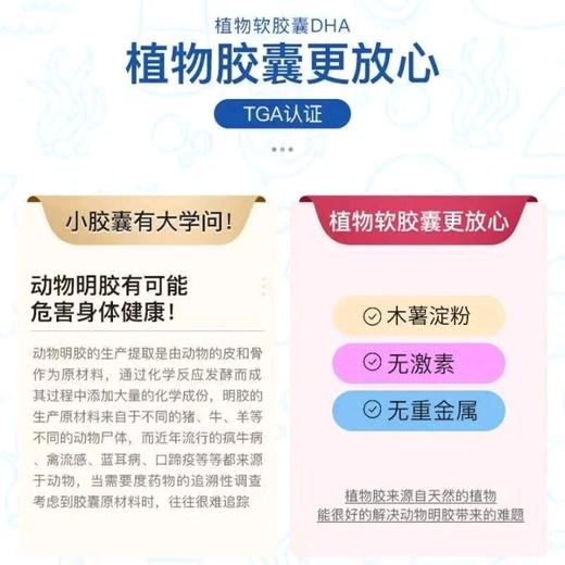 澳乐乳DHA藻油90粒/瓶澳洲原装进口记忆力脑力营养升学专注力 商品图4
