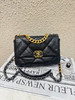 CHANEL 小号 黑金 山羊皮 19bag 斜挎包 商品缩略图0