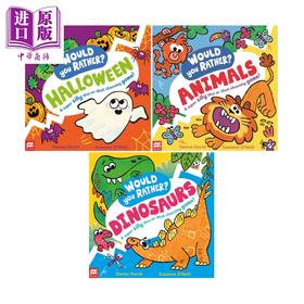 【中商原版】英文原版童书 Would You Rather 共3册 你更爱的可能是动物Animals 恐龙Dinosaurs 节日 儿童绘本 亲子互动图画书