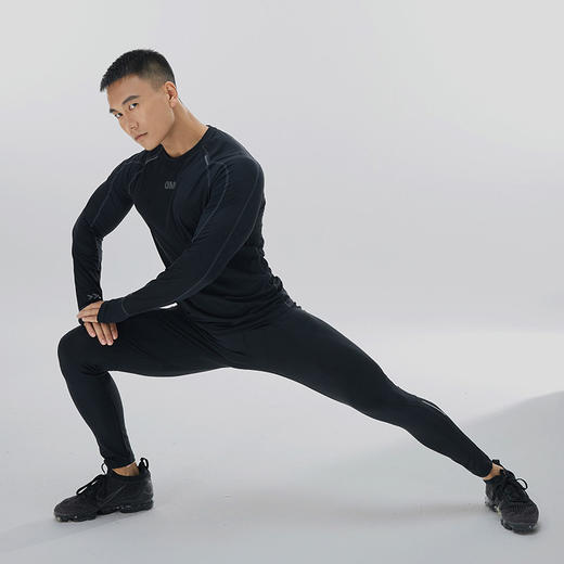 OMG潮牌 健身裤男士高弹力训练长裤春夏季紧身裤子透气运动裤打底 商品图2