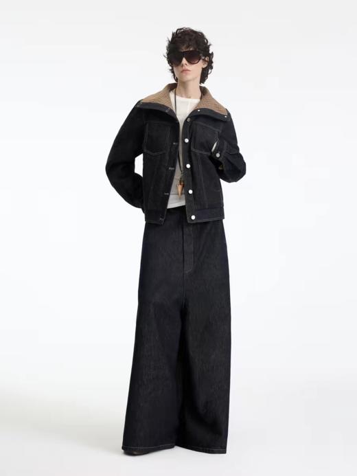 出逃赤岗西/25AWR007/复古做旧翻领彩点牛仔外套 商品图2