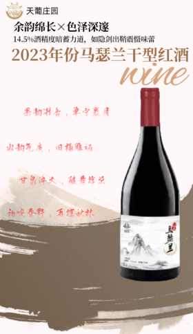 2023年份马瑟兰干型红酒