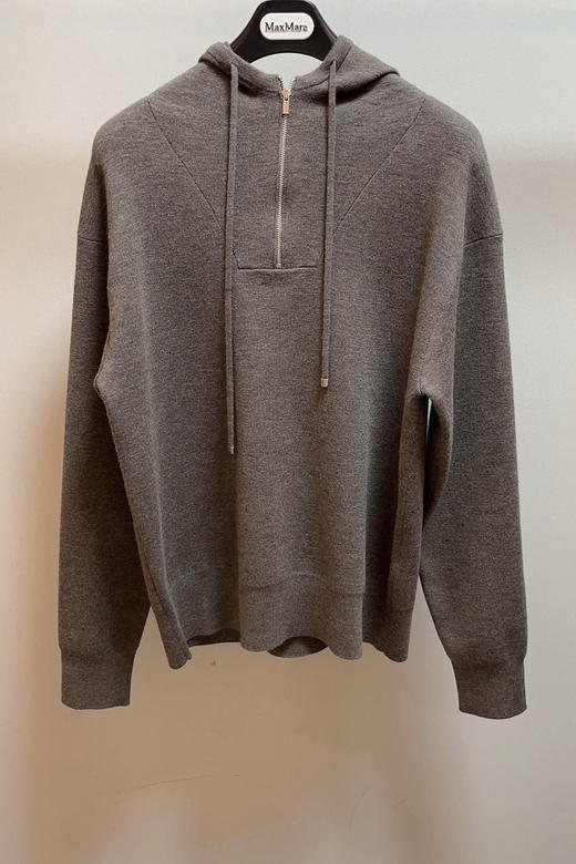 128-1 渠道圆正 松弛优雅高级 小禾女士三色半拉链帽衫 商品图12