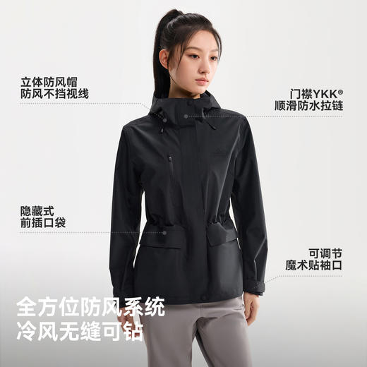 伯希和户外单层冲锋衣女2026年新款Teflon专业防暴雨徒步登山外套 商品图4