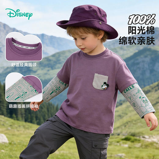 迪士尼春秋男童长袖T恤ZD1FS001 商品图3