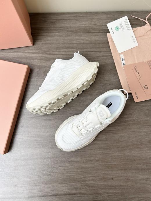 点此购买 Miu Miu早春织物女士老爹鞋 dx 340401 商品图11