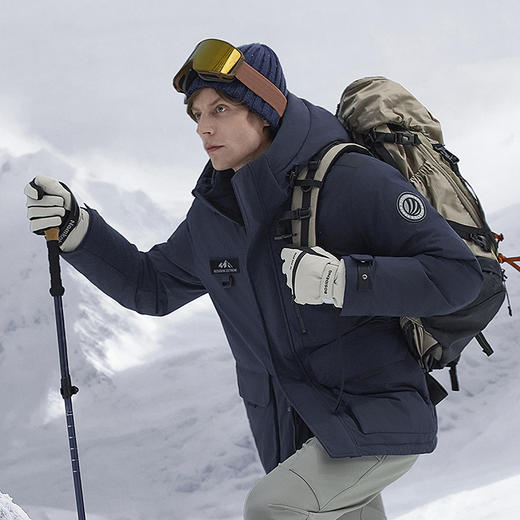 波司登极寒90鹅绒2025冬新款户外工装加厚保暖高蓬连帽羽绒服男 商品图3