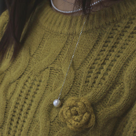 恋随心动 吊坠项链 11-12mm 微微瑕 超亮光泽 商品图5