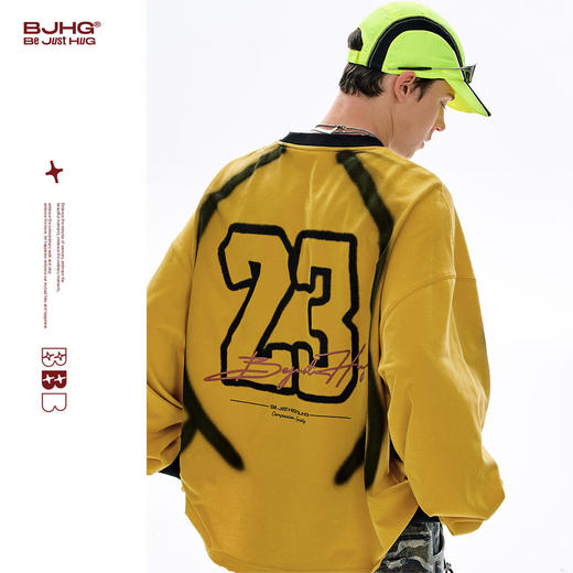 BJHG不计后果赛车风卫衣男款春美式圆领情侣运动长袖T恤打底衫女 商品图1