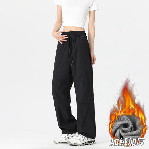 【99秒杀男女同款】LUCKY DEER幸运鹿情侣款防泼水时尚潮流户外加绒登山裤 商品图3