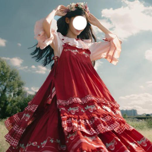 裁缝学苑AQ584洛丽塔纸样三件套衬衫罩裙半裙打版裁剪图纸 商品图1