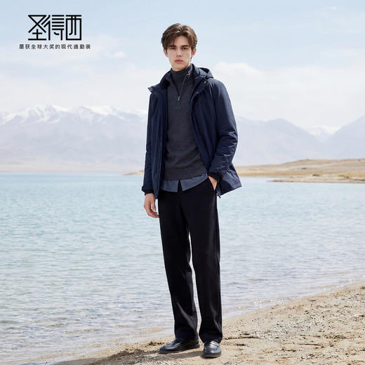 圣得西男款连帽羽绒服 商品图1