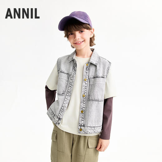 【实体店同款】男童马夹春季新款安奈儿童装AB612027 商品图1