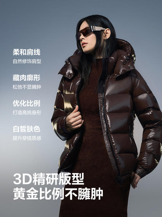 新年红色波司登泡芙700+鹅绒羽绒服女2025冬新款科技蓄热保暖短款 商品图8