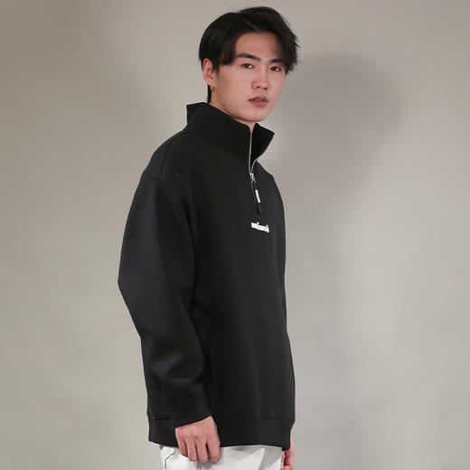 DRONKOO 2026 立领半拉链前中毛毡字母中厚卫衣 商品图3