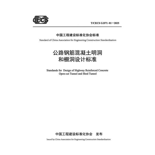 公路钢筋混凝土明洞和棚洞设计标准（T/CECS G：D71-01—2025） 商品图3