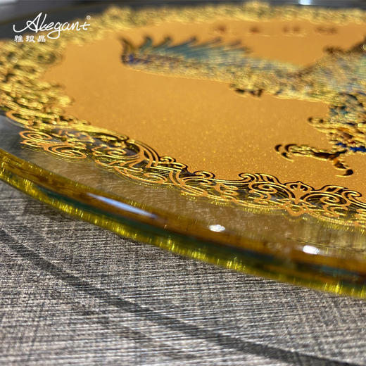 【彼达思】雅琅晶 盛德大业 大展宏图摆件客厅老板办公室家居装饰老鹰工艺品开业纪念盘 商品图4