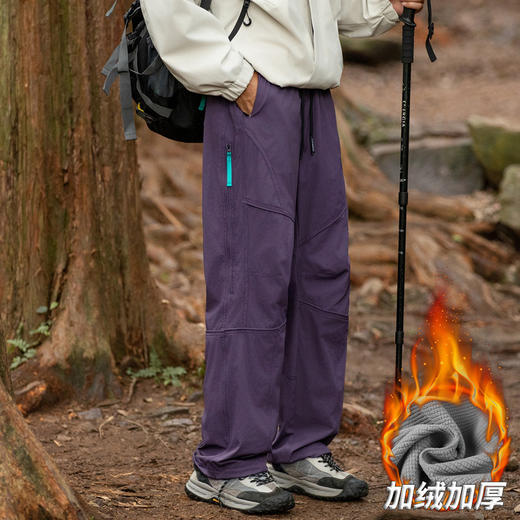 【99秒杀男女同款】LUCKY DEER幸运鹿情侣款防泼水时尚潮流户外加绒登山裤 商品图9