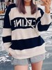 .清仓CELINE/赛琳 24秋冬新款明星同款字母提花条纹圆领毛衣、男女同款！！！条纹毛衣 商品缩略图0