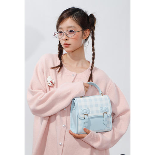 格纹元素质感时装包包双肩包-纪念日百货门店同款169259165 商品图2