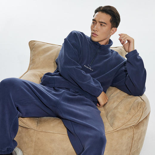 OMG运动 秋冬季加厚加绒运动裤男奥粒绒保暖松紧腰头卫裤休闲裤子 商品图1