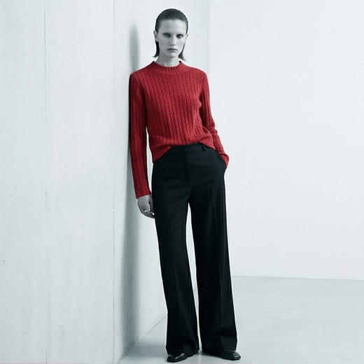 KINGDEER/KD 秋冬新款女式长袖羊绒衫L805705鹿王 红色 商品图8