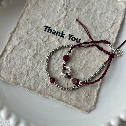 简约平安扣红绳双层手链-纪念日百货门店同款169094639 商品图4