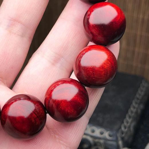 【青山特惠】特价1.8*13颗5星料树头乱纹带水波 小叶紫檀手串 t9 商品图3