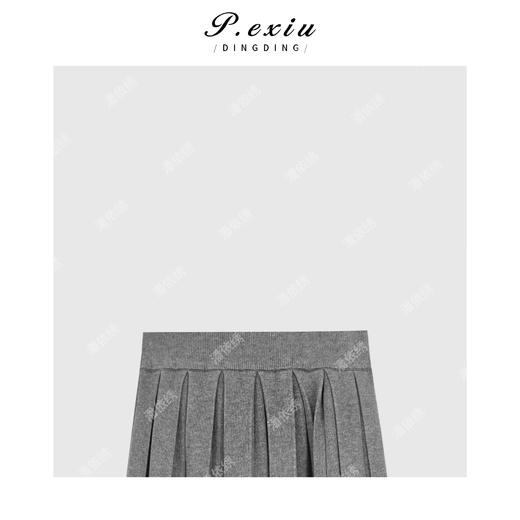 04-1潘依绣丁丁宠粉极简宽褶设计百褶裙针织裙 Q89001 商品图1