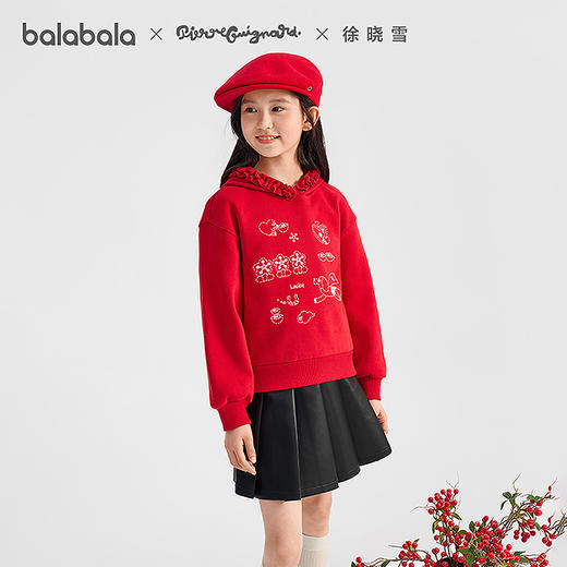 【商场同款】巴拉巴拉童装儿童卫衣长袖女童2026新款春装新年上衣 商品图2