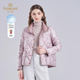 新品90白鸭绒绣花包边立领短款羽绒服ED4T779
