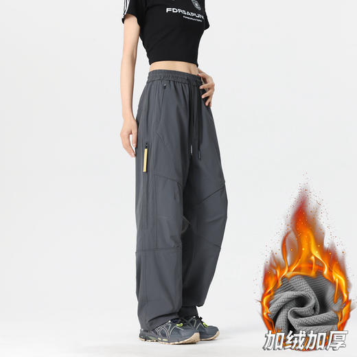 【99秒杀男女同款】LUCKY DEER幸运鹿情侣款防泼水时尚潮流户外加绒登山裤 商品图2