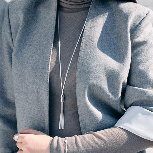 【N24038-s】alodia.co 冰瀑银河流苏毛衣链长项链 老钱风贵气清冷高级感长期主义百搭RJ136 商品图2