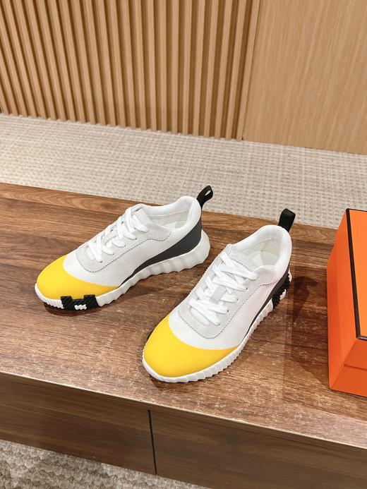 爱马仕情侣款休闲鞋 麂皮搭拼接网布运动鞋 男女同款（ZX*DBG) 商品图7