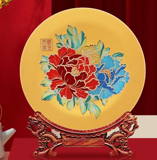 【彼达思】雅琅晶  国色天香盘- 白/ 金 （透边） 商品图5