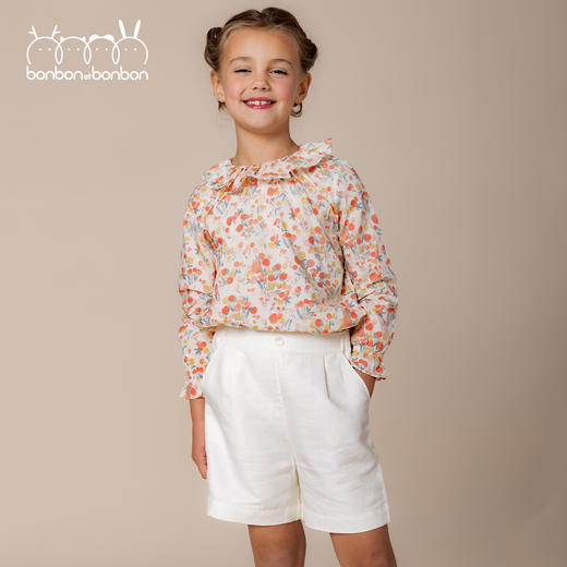 荷叶边碎花上衣 商品图2