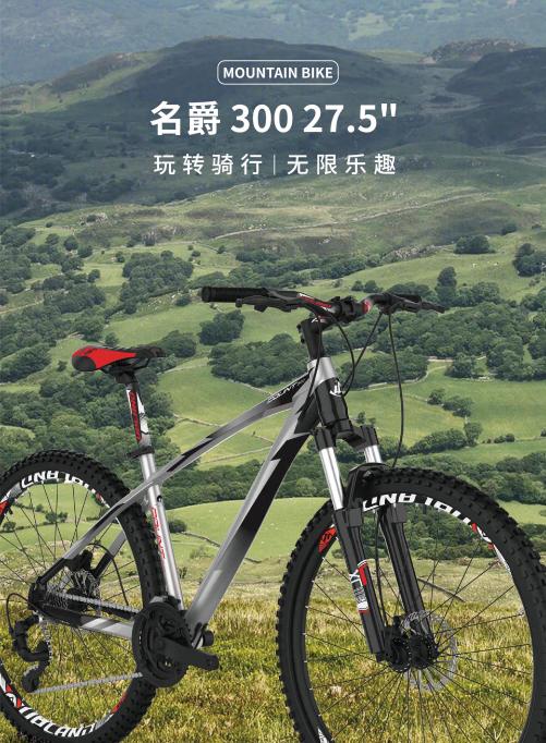 新名爵300-27.5-XD 黑桔银黑,27.5x16.5寸,30速油碟,铝合金 商品图0