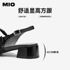 【上新】MIO米奥时装凉鞋女2026夏季新款蝴蝶结水钻纽带圆头后空中跟单鞋M262218631 商品缩略图4