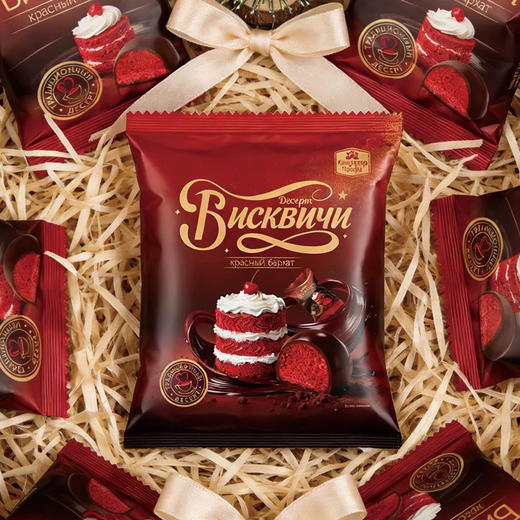 脆脆斯基牌红丝绒蛋糕巧克力味夹心糖果 商品图2