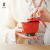 【彼达思】陆宝福照万家盖碗茶组高端喜庆富贵红陶瓷茶器 商品缩略图4