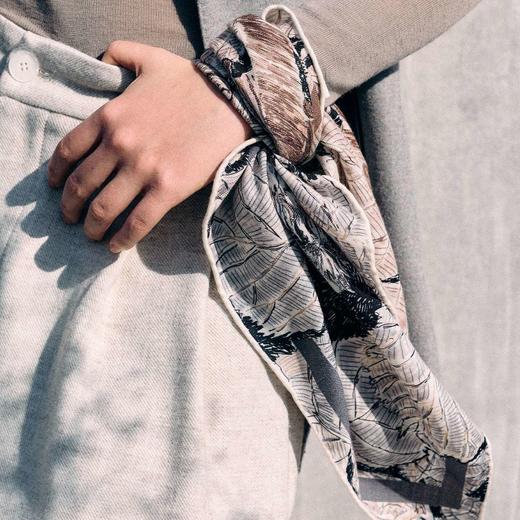 【G24005】alodia.co 桑蚕丝真丝羊毛丝巾方巾 法式复古老钱风高级感RJ136 商品图6