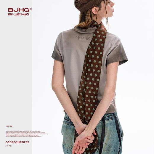 【不宠系列】BJHG不计后果腊肠狗短袖T恤女款夏美式做旧水洗上衣 商品图4