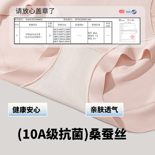 N2-【2条装】【轻束裤80-150斤】润微高腰收腹10A抗菌桑蚕丝底裆性感蕾丝透气内裤  轻束裤 商品图2