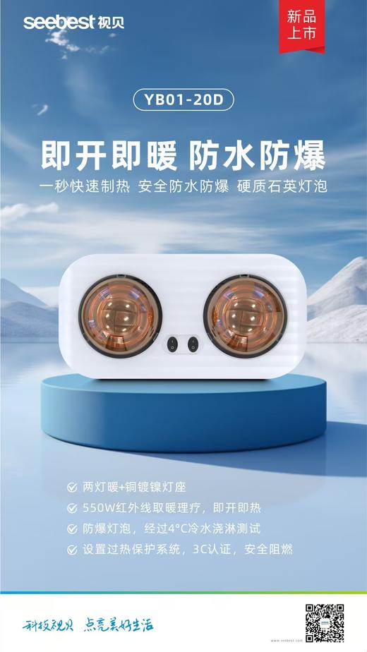 YB01-20D 传统2灯浴霸 商品图0